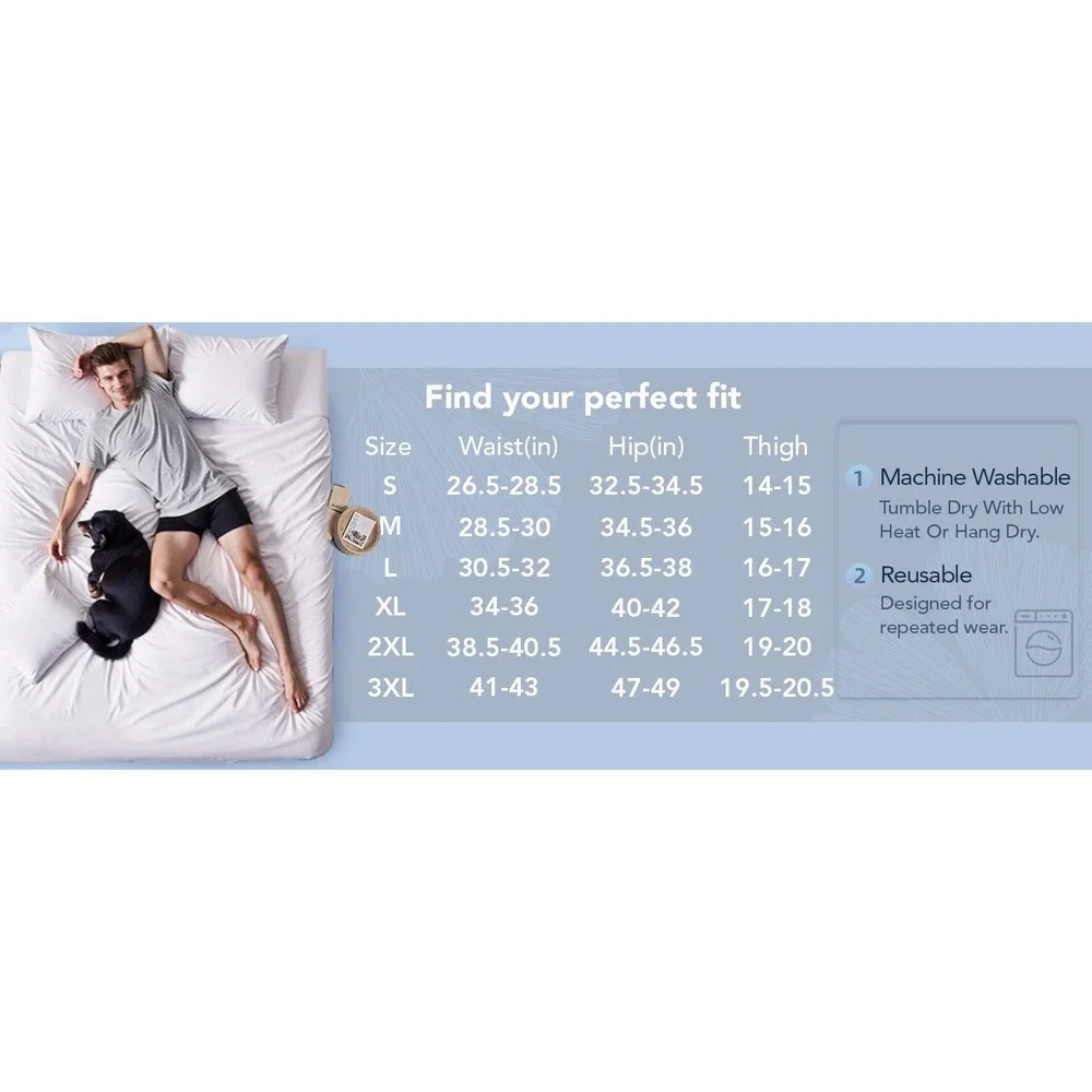 MSRP $91 TIICHOO 5 Pack Men's S Washable Incontinence Underwear Regular